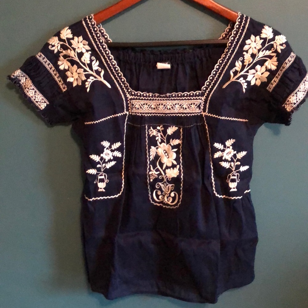J. Crew linen boho top